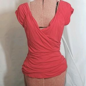 White House Black Market Crossover Ruched Top